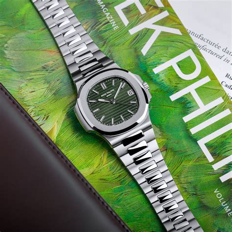 emerald green patek philippe|patek philippe nautilus olive green.